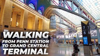 Walking NYC  Penn Station to Times Square amp Grand Central Terminal July 2021 [upl. by Hiro]