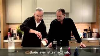 aerolatte  milk frother makes three layer caffè latte macchiato [upl. by Eph211]