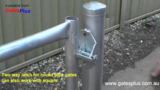 Gate Latch 2 way for round pipe and square [upl. by Casanova474]