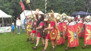 Roman Reenactment at the Amphitheatre in Caerleon Marching In [upl. by Daigle]