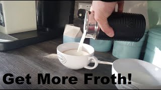 How to Get More Froth from Your Nespresso Coffee Aeroccino  Nespresso tips and help [upl. by Tidwell]