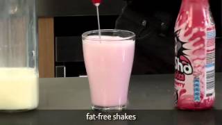 How to make a fat free milkshake using an aerolatte milk frother [upl. by Krystin310]