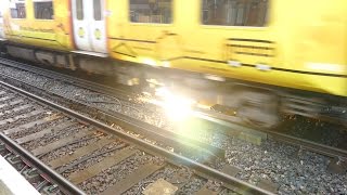 Merseyrail 507 009 making arcs at Birkdale station [upl. by Birgitta372]